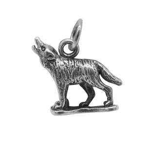 Alexis Silver Oxidized Wolf 925 Sterling Silver Charms and Pendants Philippines | Silverworks