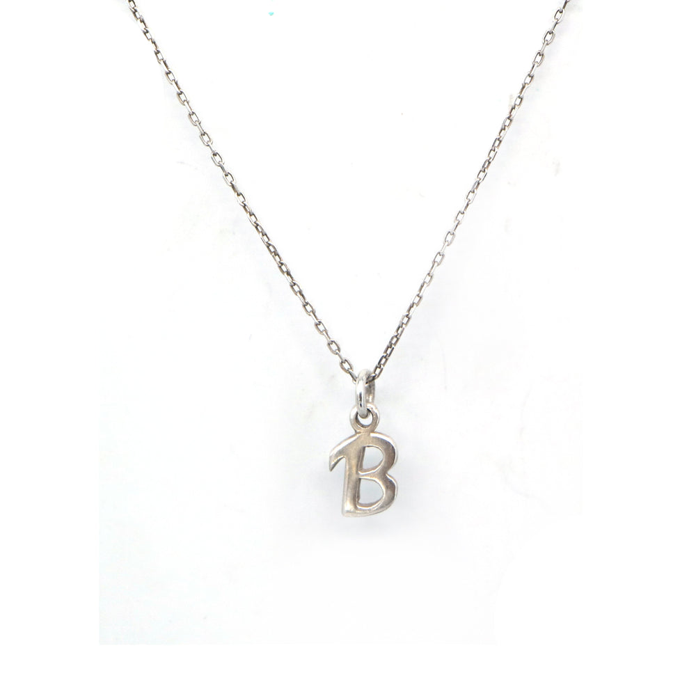 Monotype Letter with 16 Cable Chain 925 Sterling Silver Necklace Philippines | Silverworks