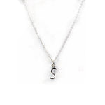 Scripted Letter S with Rolo Chain Pendant