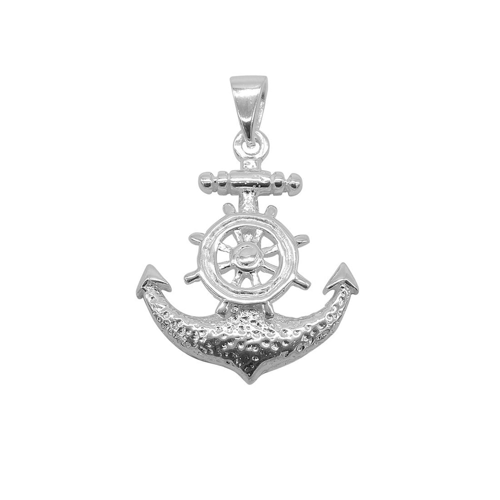 
                
                    Load image into Gallery viewer, Adeline Captain Wheel on Anchor Silver Charm Bracelet Philippines | Silverworks
                
            