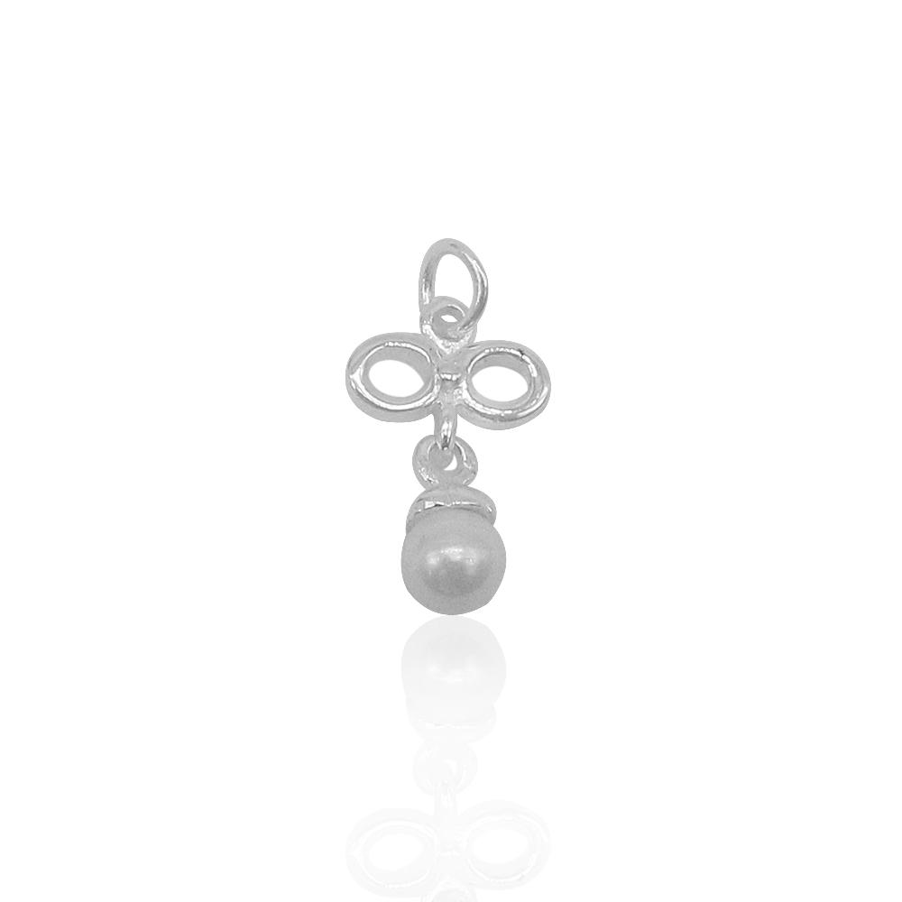 Aniya Bow with Pearl 925 Sterling Silver Charms and Pendants Philippines | Silverworks