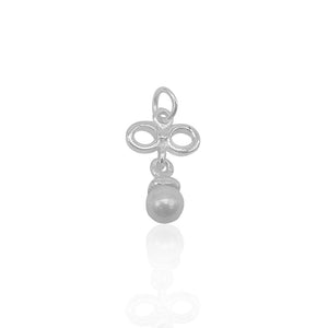 Aniya Bow with Pearl 925 Sterling Silver Charms and Pendants Philippines | Silverworks