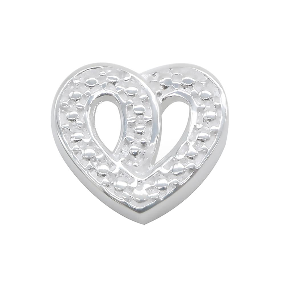 Aria Silver Dotted Knot Heart Pendant