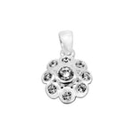 Aicelle Flower Silver Charm with Cubic Zirconia