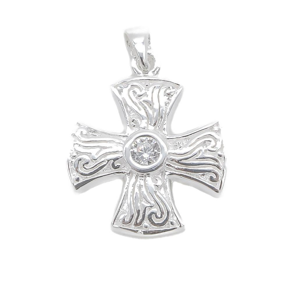 Akasha Cross 925 Sterling Silver Pendant | SilverWorks