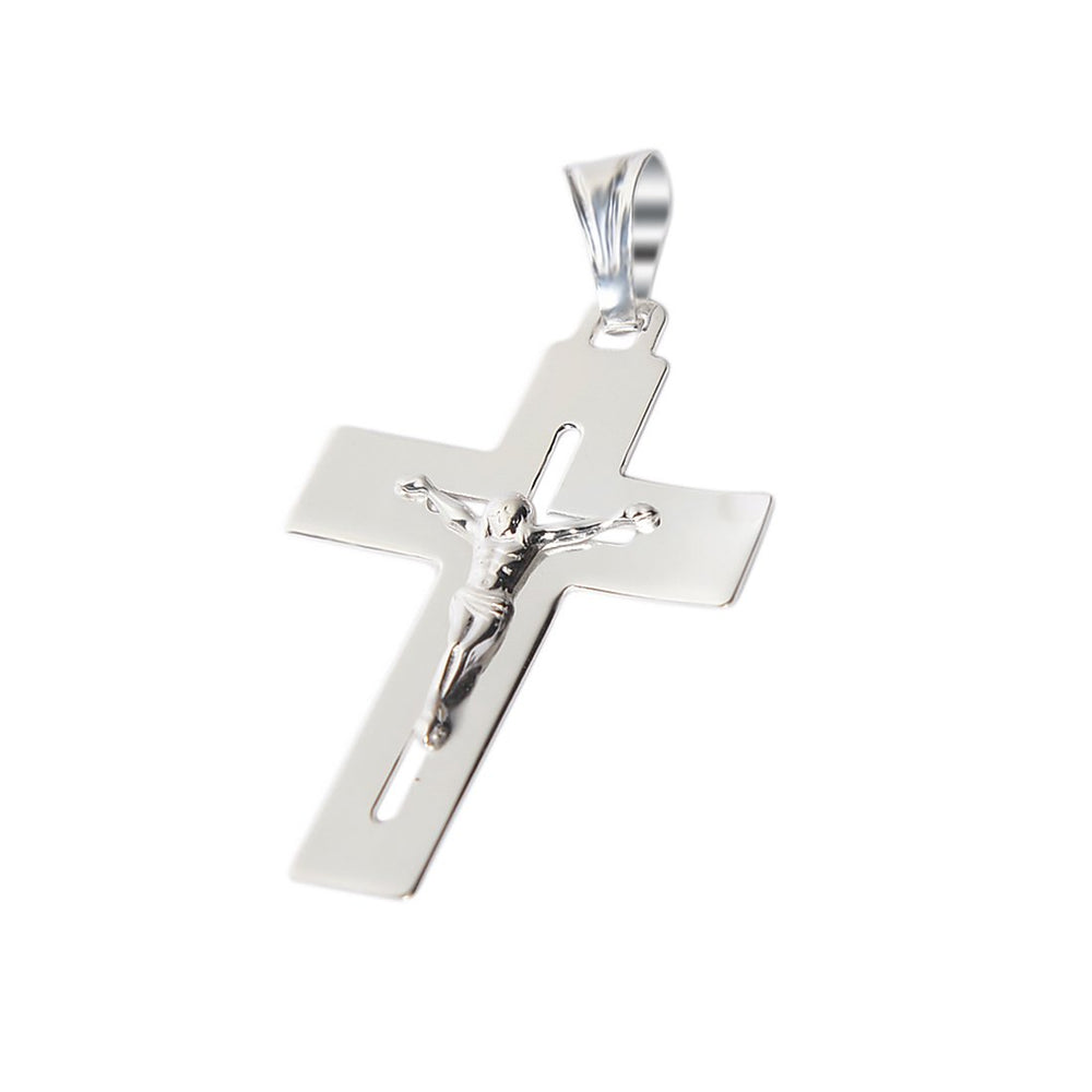 Akiko Christ's Sculpture on Open Cross 925 Sterling  Silver Charm and Pendants Philippines | Silverworks