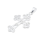 Angelica Cut Out Filigree Cross Silver Pendant