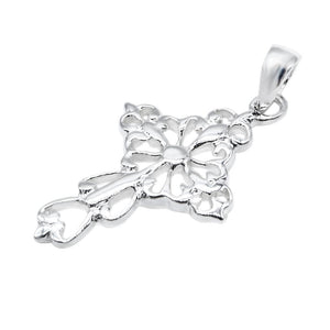Anne Filigree Flower Cross 925 Sterling Silver Charms and Pendants Philippines | Silverworks