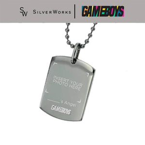 
                
                    Load image into Gallery viewer, Gameboys Collection &amp;quot;[name]&amp;#39;s Angel&amp;quot; Stainless Steel Hypoallergenic Customized Dogtag Philippines | Silverworks
                
            