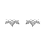 Maddox Heart Angel Silver Stud Earrings