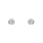Neive Knot Stud Silver Earrings