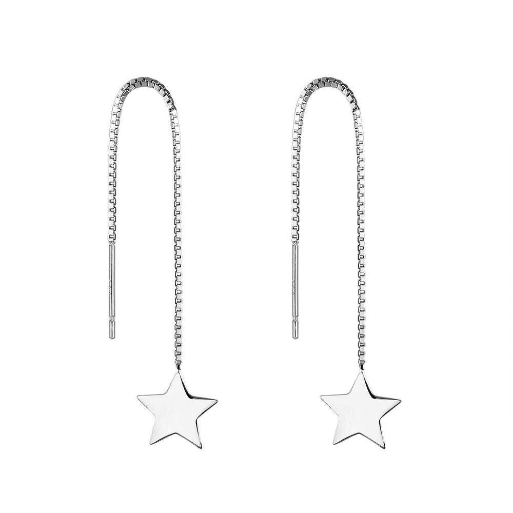 Noella Star Silver Threader Earrings Women