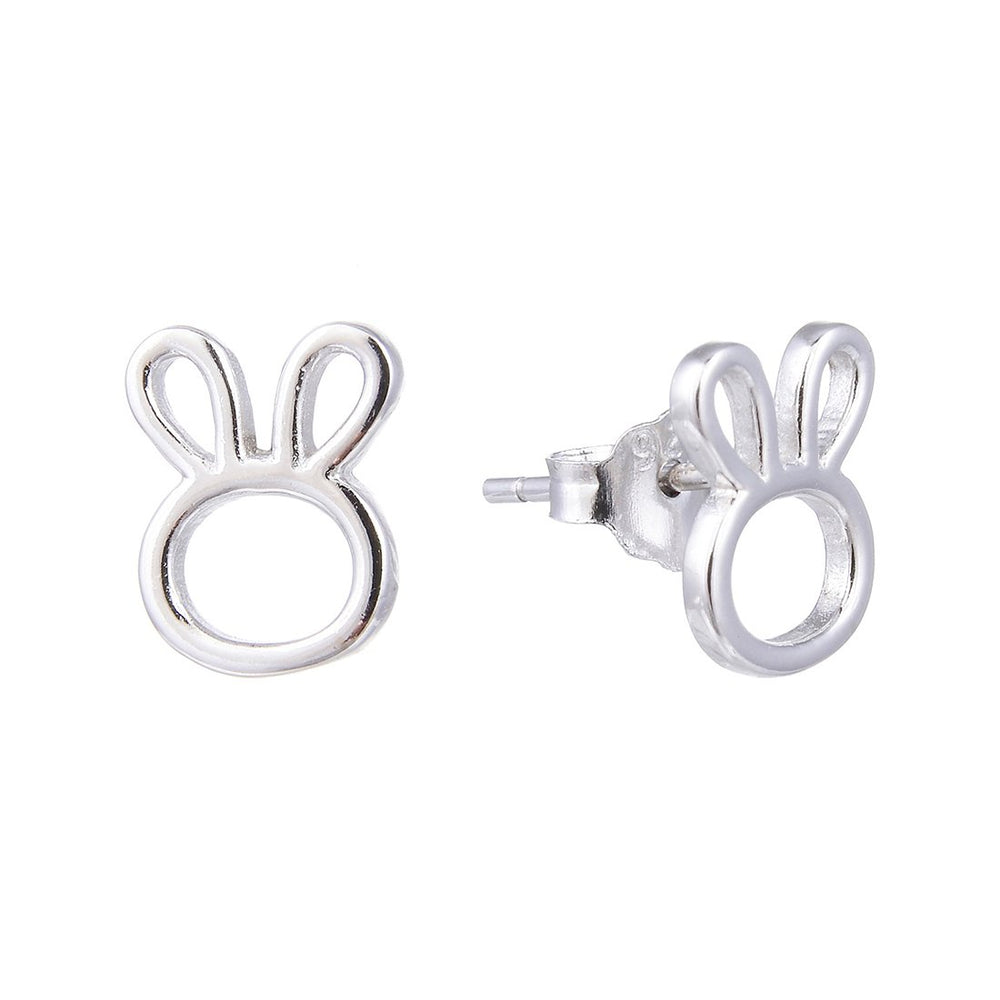 Mirah Cut Out Bunny 925 Sterling Silver Stud Earrings Philippines | Silverworks