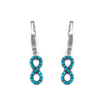 Margaux Infinity Turquoise Silver Dangling Earrings