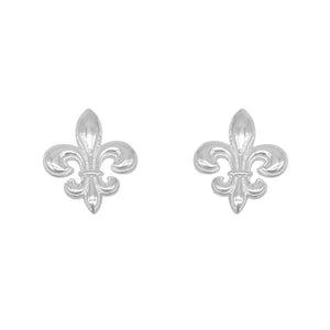 Fleur de Lis Stud 925 Sterling Silver Earrings Philippines | Silverworks