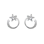 Maisie Moon and Star Silver Stud Earrings