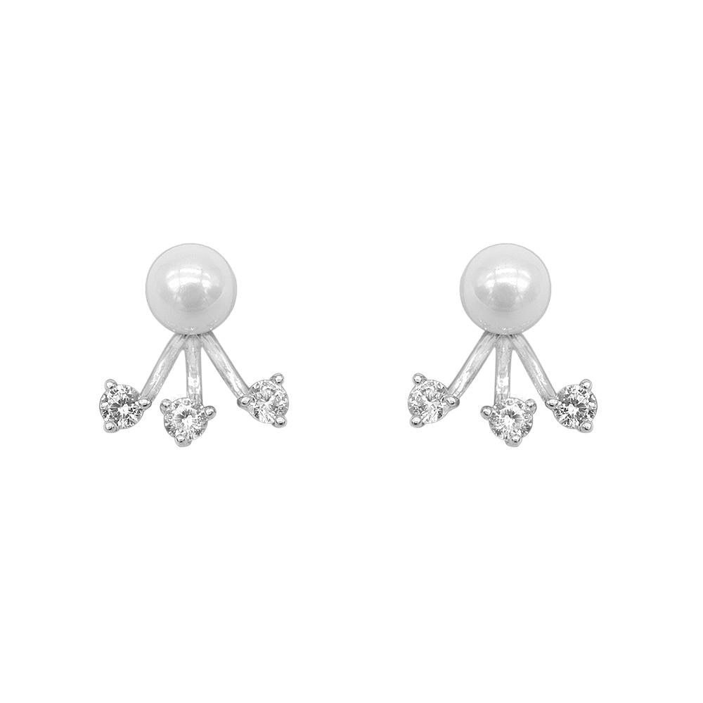 Madyson Two Way Pearl Jacket 925 Sterling Silver Silver Earrings Philippines | Silverworks