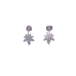 Margo Maple Leaf Silver Stud Earrings