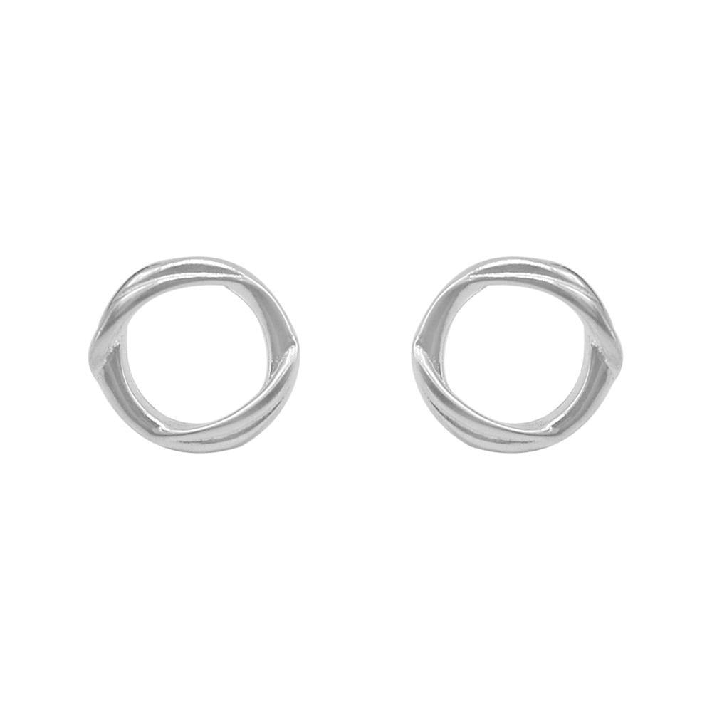 Open Round 925 Sterling Silver Stud Earrings Philippines | Silverworks