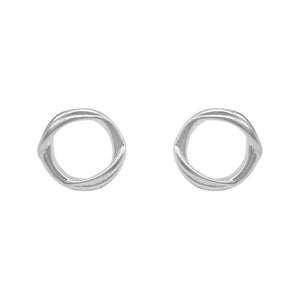 Open Round 925 Sterling Silver Stud Earrings Philippines | Silverworks