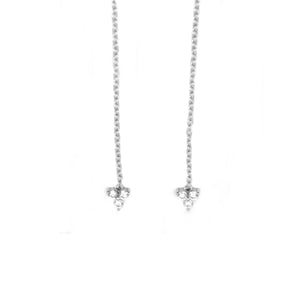 Chained Flower 925 Sterling Silver Earrings Philippines | Silverworks