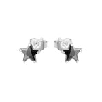 Maille Black Onyx Star Silver Stud Earrings
