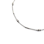 Alternate Bar and Beads in Rolo Chain Necklace 16"