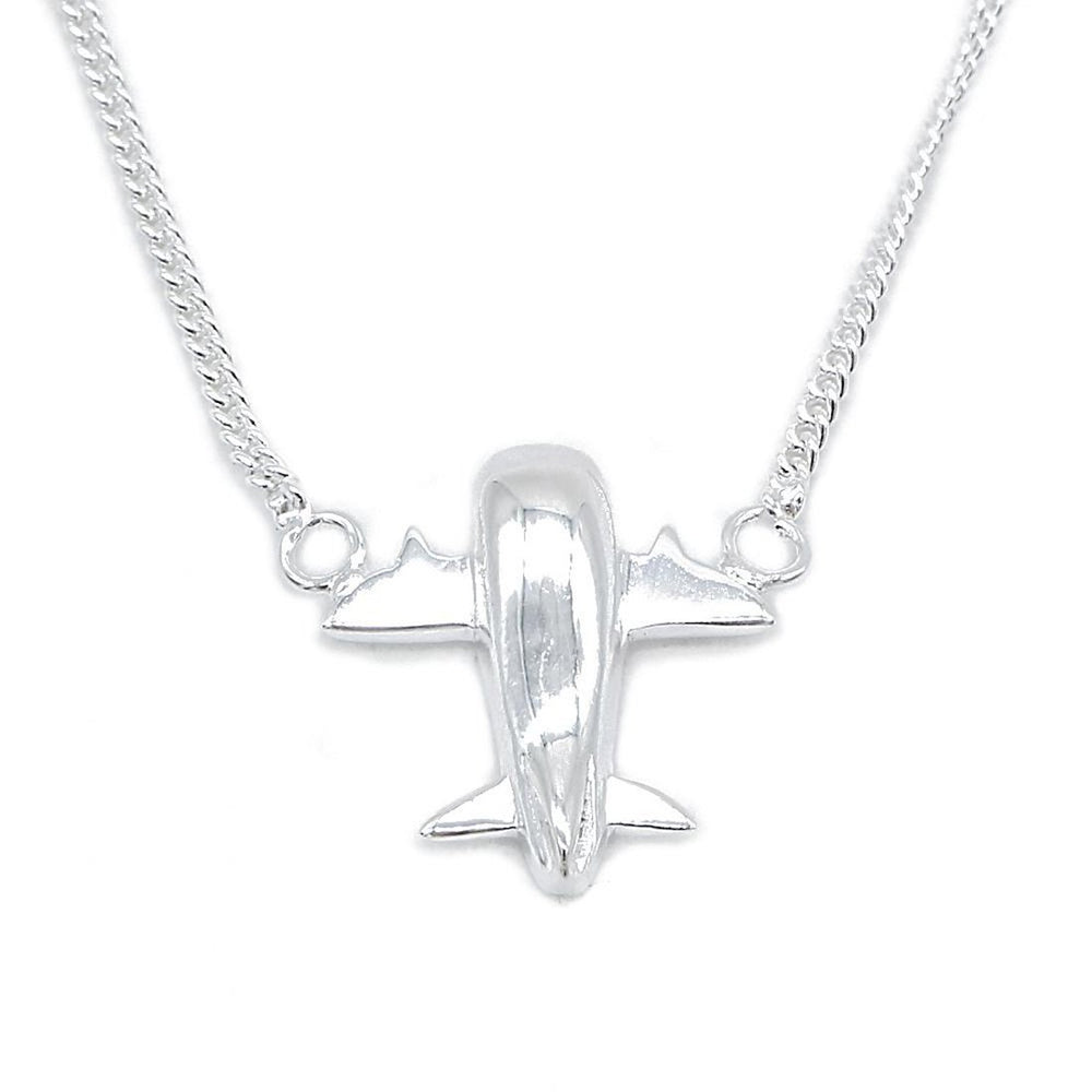 Hildireth Plane with Curb Chain 925 Sterling Silver Necklace Philippines | Silverworks