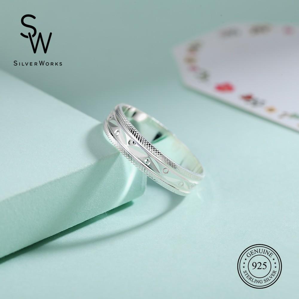 Cezanne 925 Sterling Silver Wedding Band Ring | SilverWorks