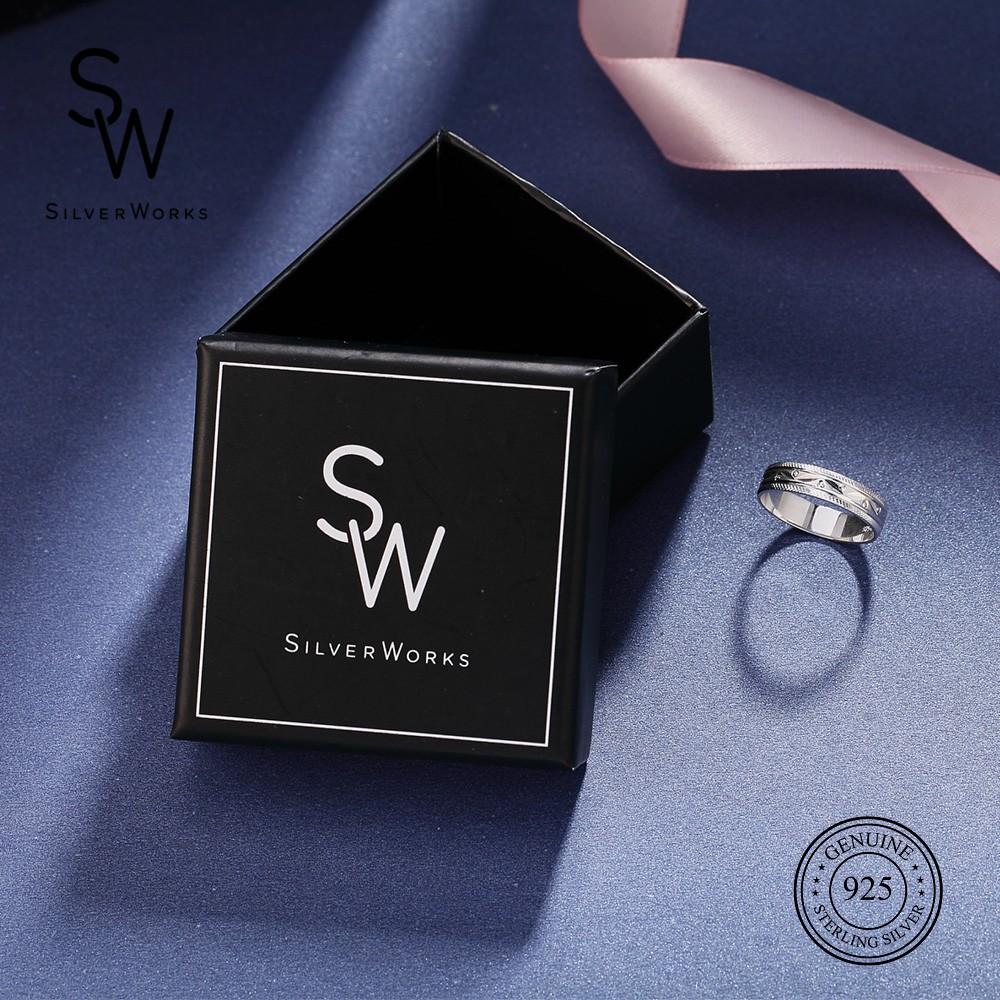
                      
                        Cezanne 925 Sterling Silver Wedding Band Ring | SilverWorks
                      
                    