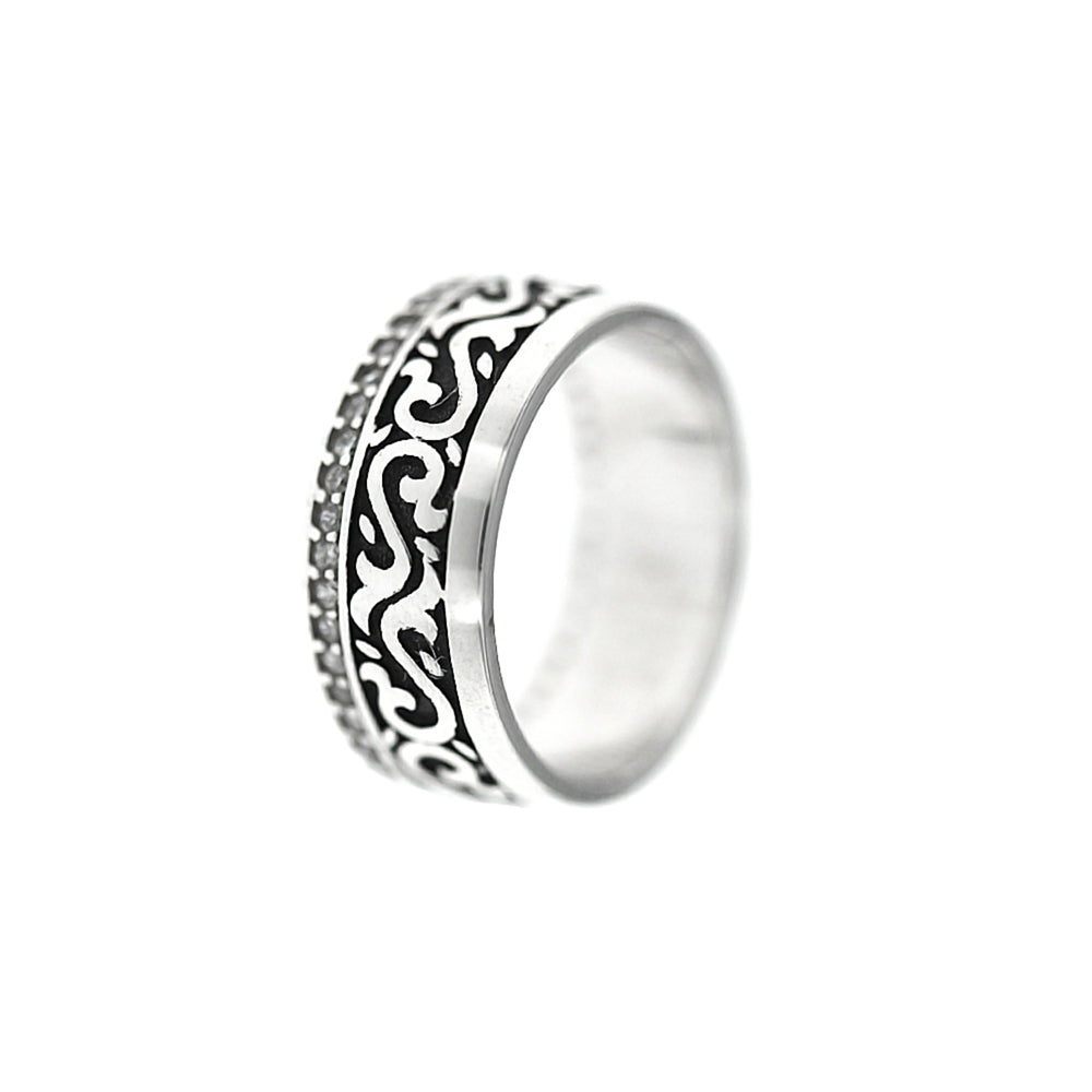 
                
                    Load image into Gallery viewer, Ilor Oxidized Tribal Design 925 Sterling Silver Ring Philippines | Silverworks
                
            