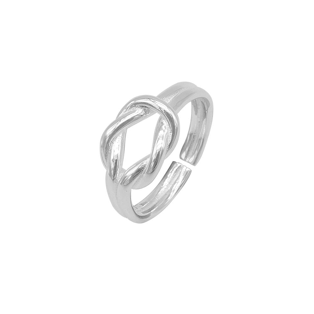 Ida Adjustable Silver Reef Knot Ring