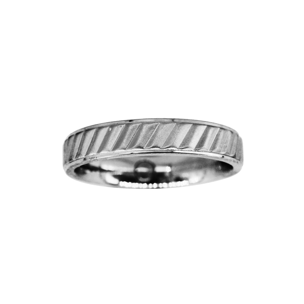 Nico Wave Titanium Wedding Band Ring | SilverWorks