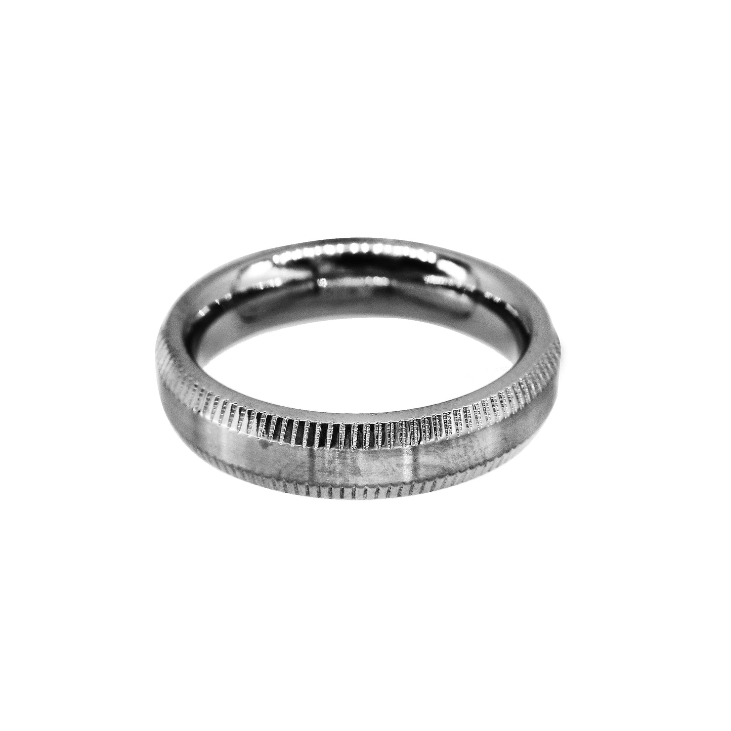 Titanium Ring with Slanted Cuts | Silverworks – SilverWorks