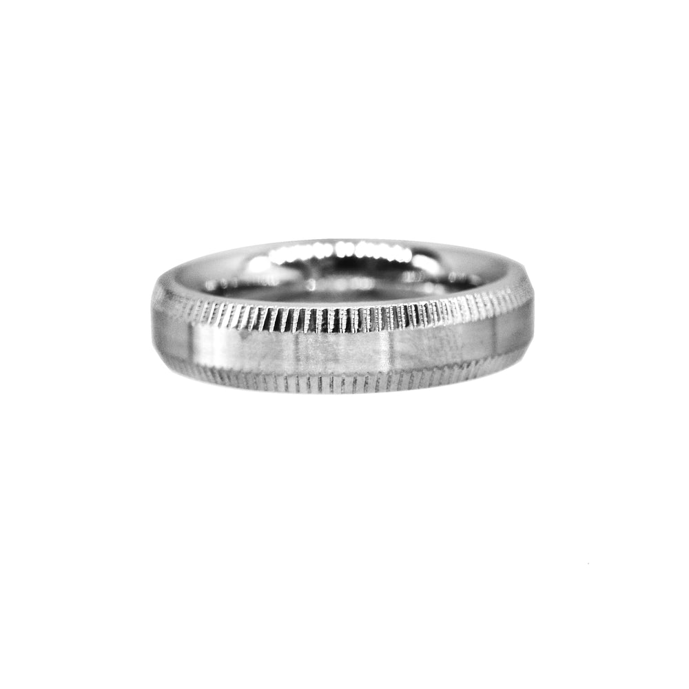 Titanium Ring with Slanted Cuts | Silverworks