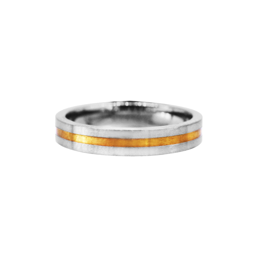 Two-Tone Thin Titanium Ring | Silverworks
