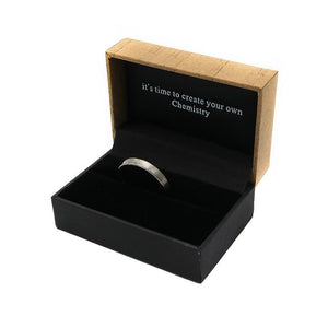 Satin Finish Silver Tungsten Ring with Diamond | Silverworks
