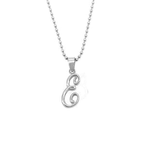 Letter Pendant in 24 Balls Chain Stainless Steel Hypoallergenic Necklace Philippines | Silverworks