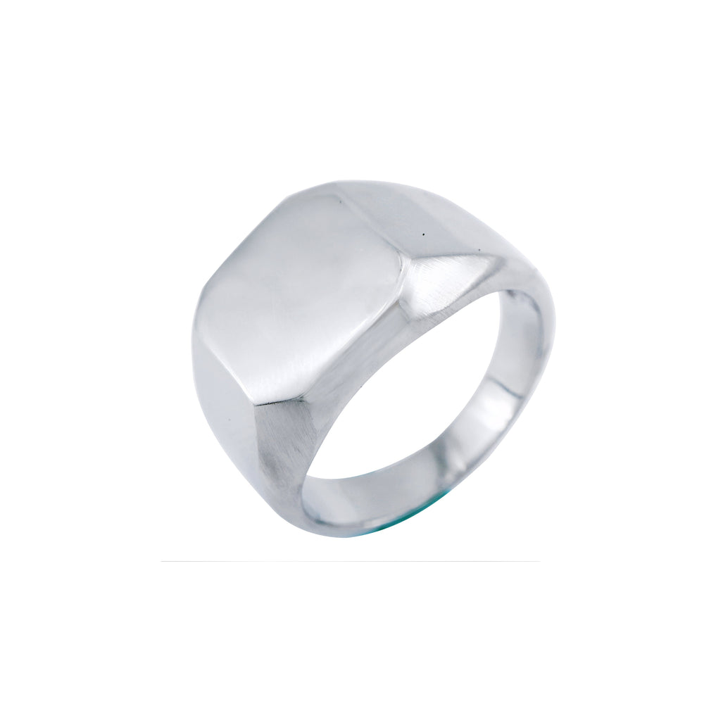 Polished Square Signet Ring