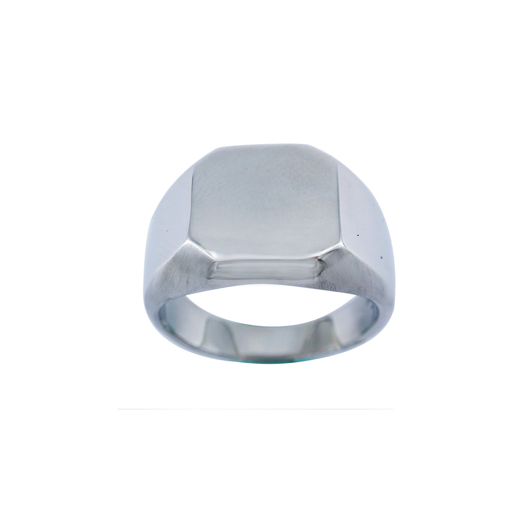 Polished Square Signet Stainless Steel Hypoallergenic Ring Philippines | Silverworks