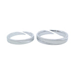 Spiral Design Sandblasted Couple Band Stainless Steel Hypoallergenic Ring Philippines | Silverworks