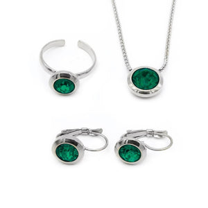 May Swarovski Birthstone Stainless Steel Hypoallergenic Jewelry  Set Philippines | Silverworks