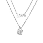 Layered Love and Key-Padlock Earrings and Necklace Stainless Steel Hypoallergenic Jewelry Set Philippines | Silverworks