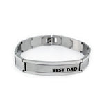 Engravable Best Dad Bracelet
