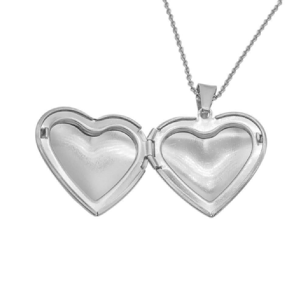 
                
                    Load image into Gallery viewer, Heart Locket Stainless Steel Hypoallergenic Necklace Philippines | Silverworks
                
            