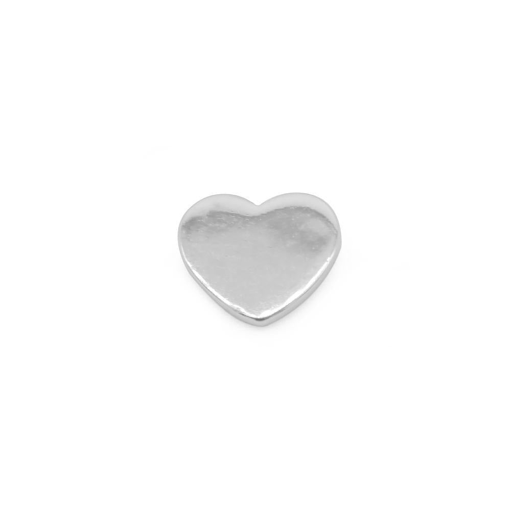 Polaris Polished Heart Stainless Steel Charm | SilverWorks