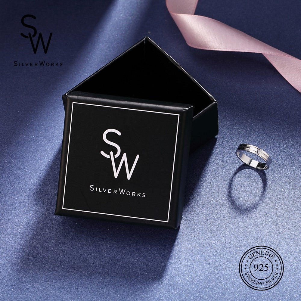
                      
                        Kerry 925 Sterling Silver Wedding Band Ring | SilverWorks
                      
                    
