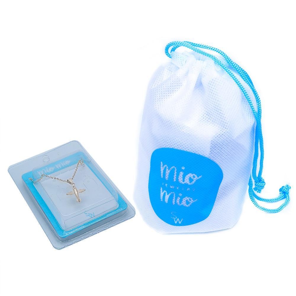 Allie Airplane Stainless Steel Pendant Necklace | SilverWorks