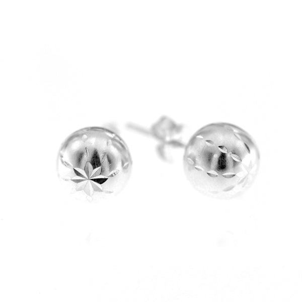 Keller Ball 925 Sterling Silver Stud Earrings | SilverWorks
