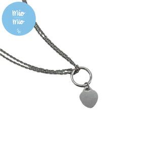 Layered Chain with Flat Heart Pendant Stainless Steel Hypoallergenic Necklace Philippines | Silverworks